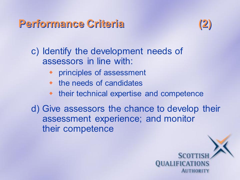 Performance Criteria (2)