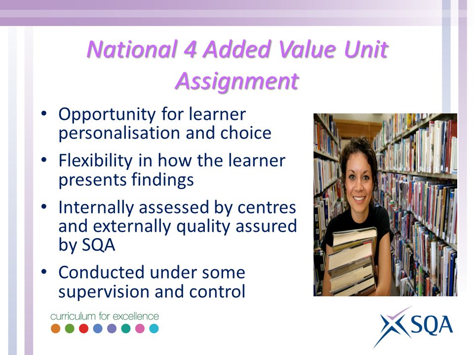 National 4 Added Value Unit Assignment