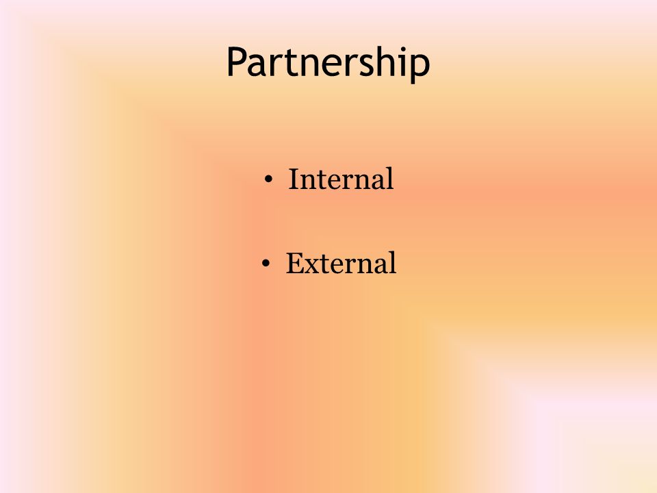 Partnership Internal External