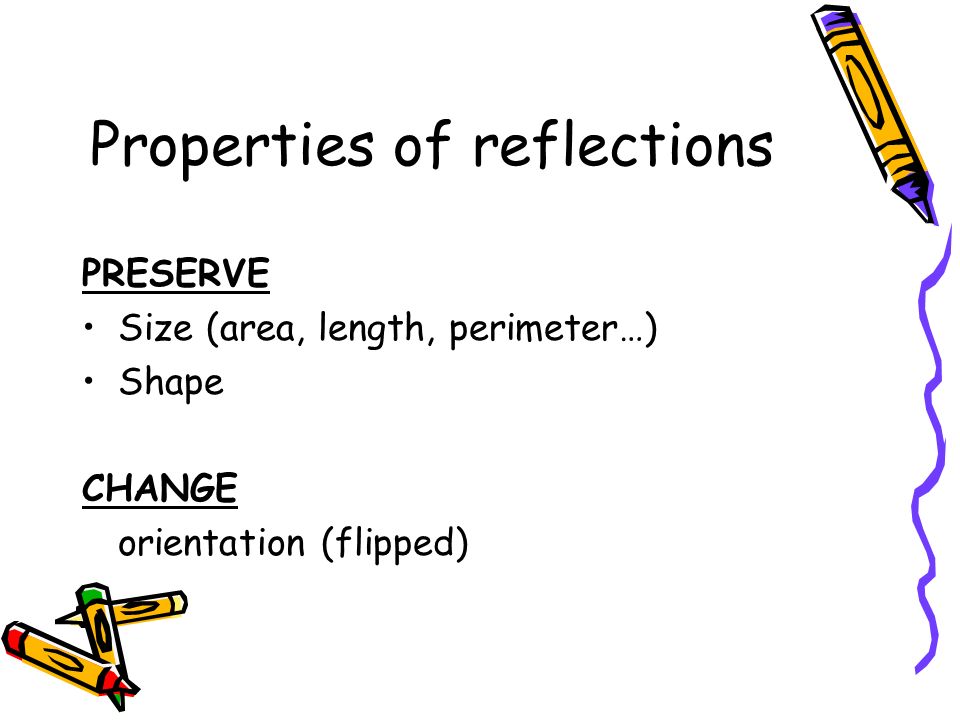 Properties of reflections