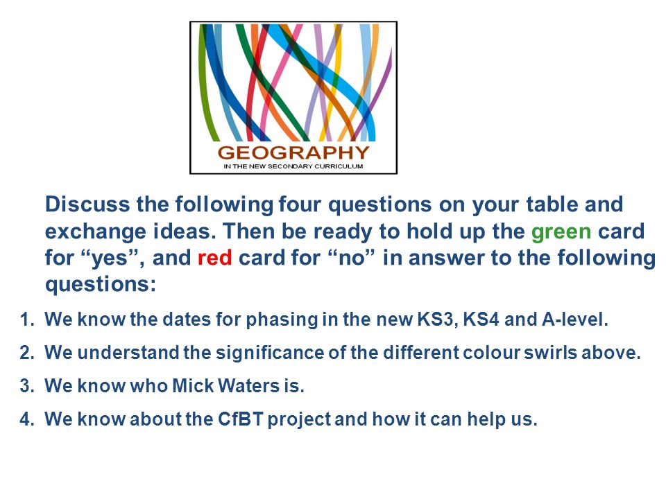 We know the dates for phasing in the new KS3, KS4 and A-level.