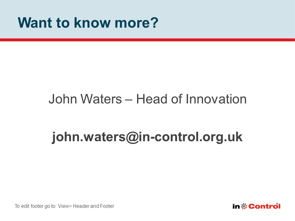 John Waters – Head of Innovation