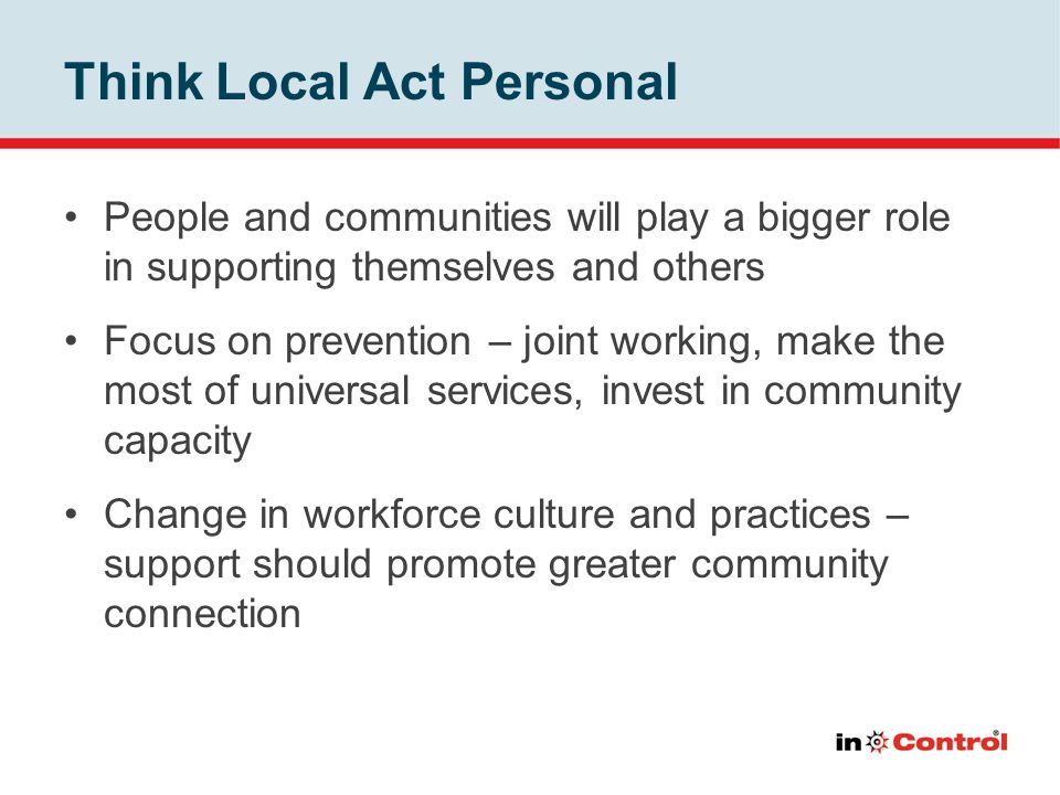 Think Local Act Personal