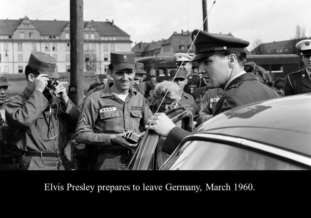 Elvis Presley prepares to leave Germany, March 1960.