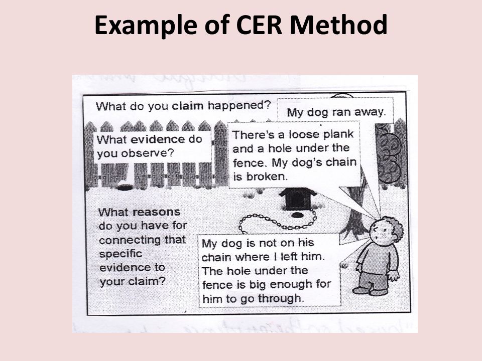 Example of CER Method
