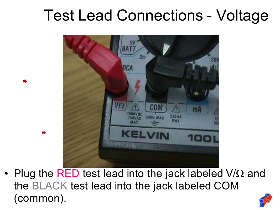 Test Lead Connections - Voltage