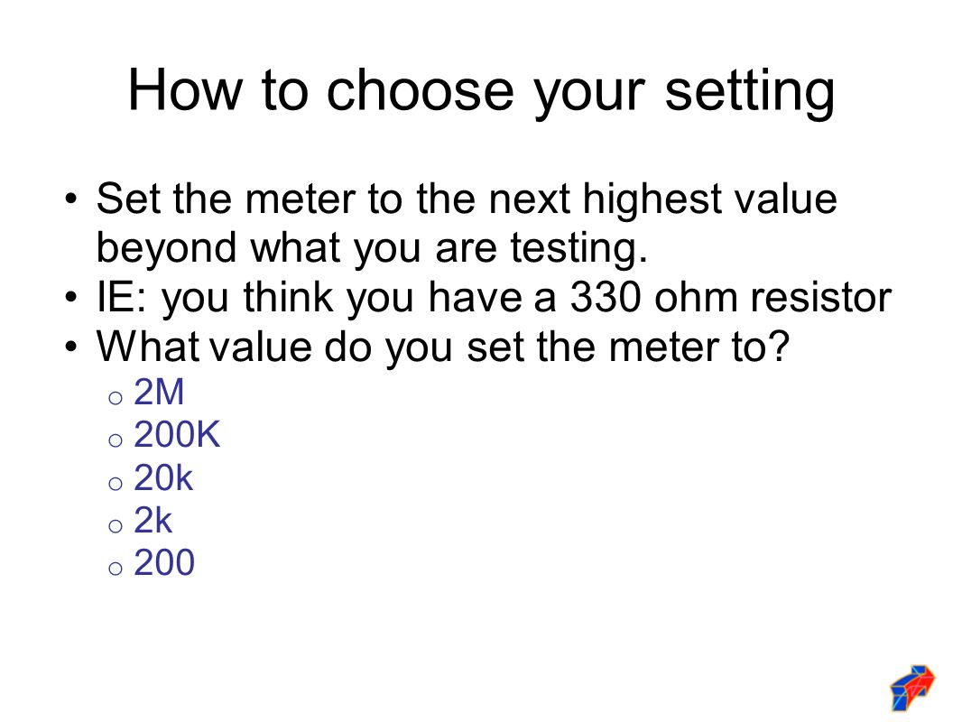 How to choose your setting