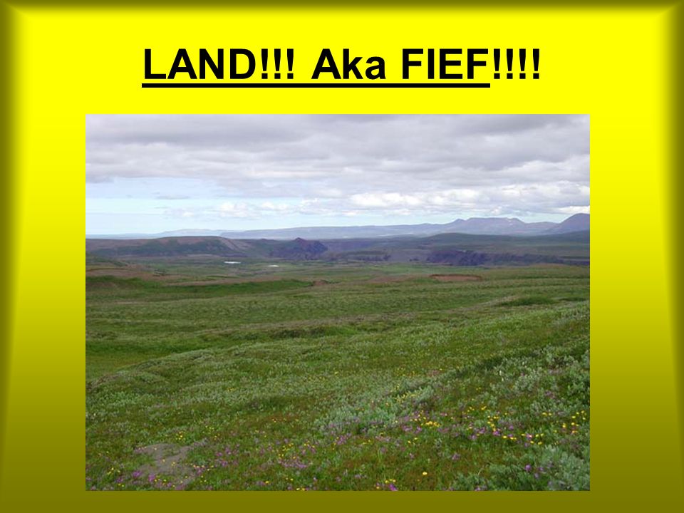 LAND!!! Aka FIEF!!!!