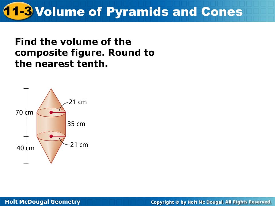 Find the volume of the composite figure. Round to the nearest tenth.