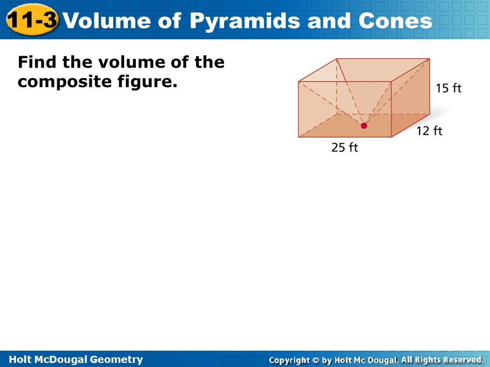 Find the volume of the composite figure.