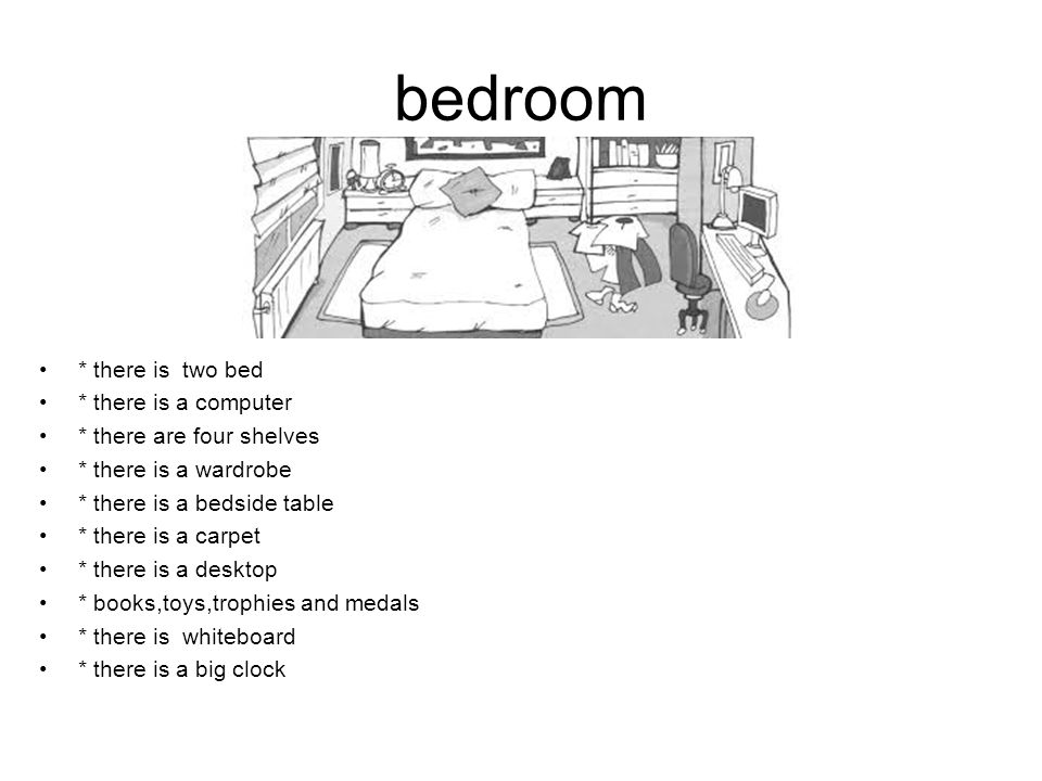 bedroom * there is two bed * there is a computer