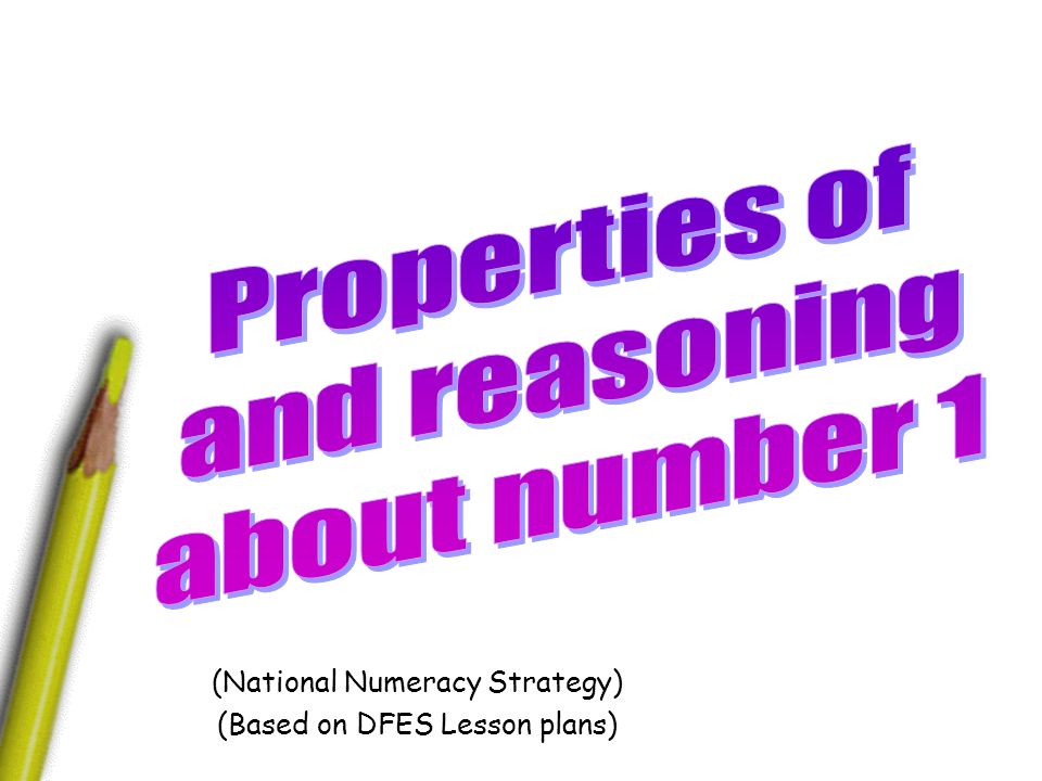 (National Numeracy Strategy) (Based on DFES Lesson plans)