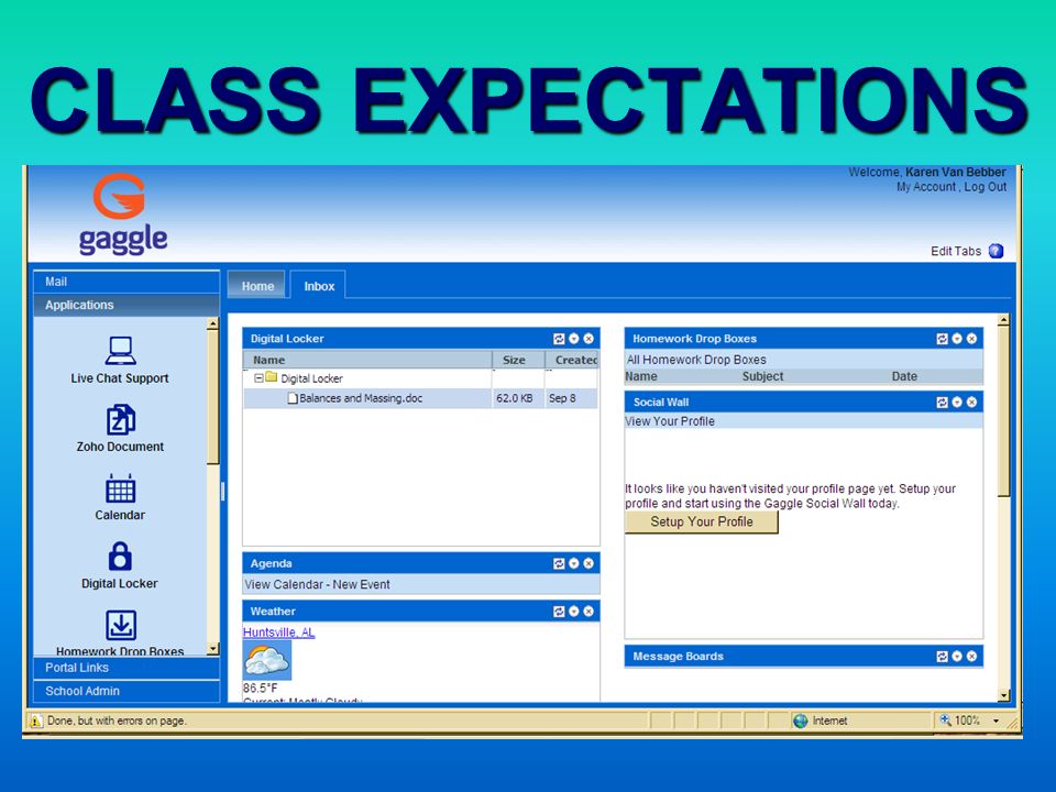CLASS EXPECTATIONS