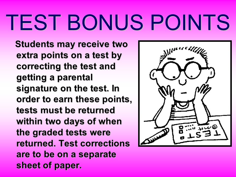 TEST BONUS POINTS