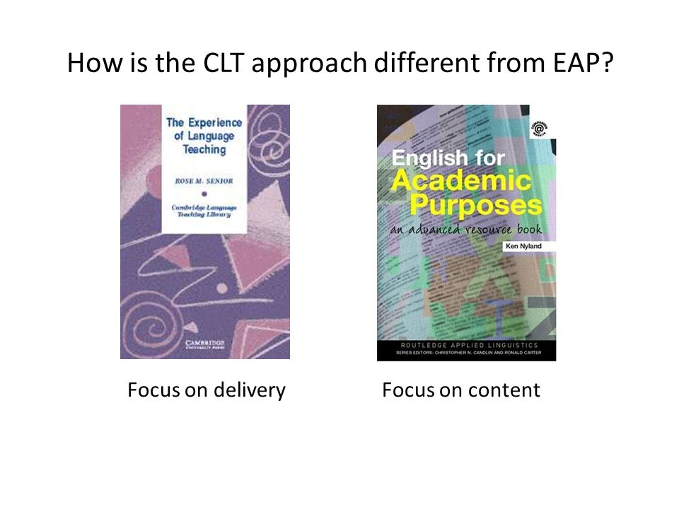 How is the CLT approach different from EAP