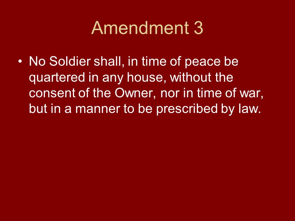 Amendment 3