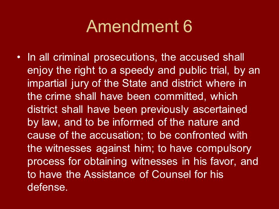 Amendment 6