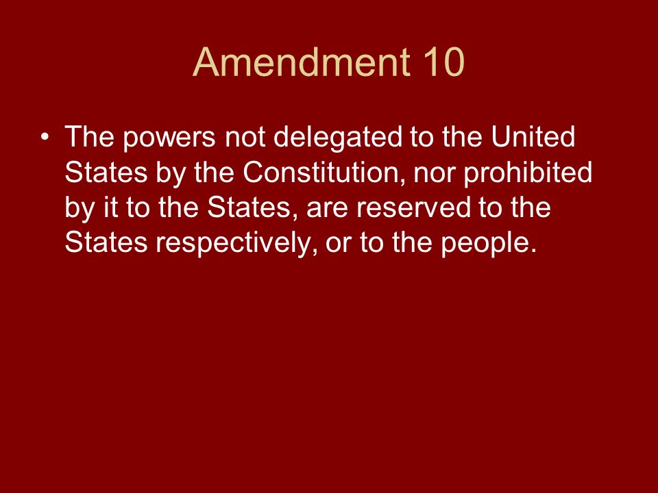 Amendment 10