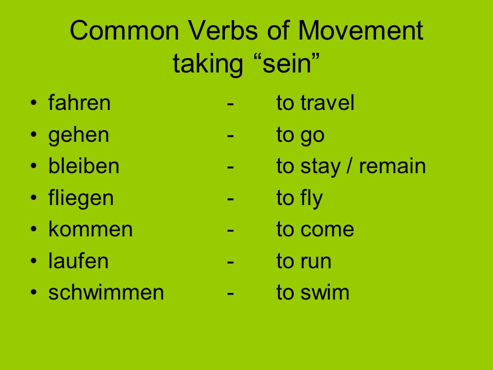 The Differences Between 'Sein' and 'Haben' in German
