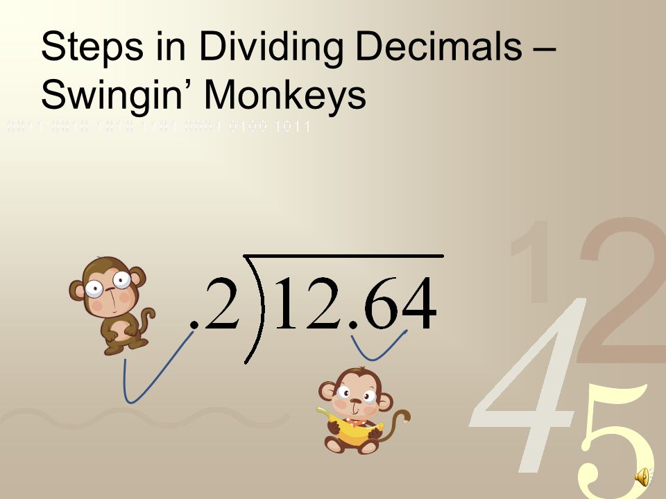 Steps in Dividing Decimals – Swingin’ Monkeys