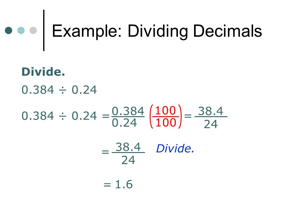Example: Dividing Decimals