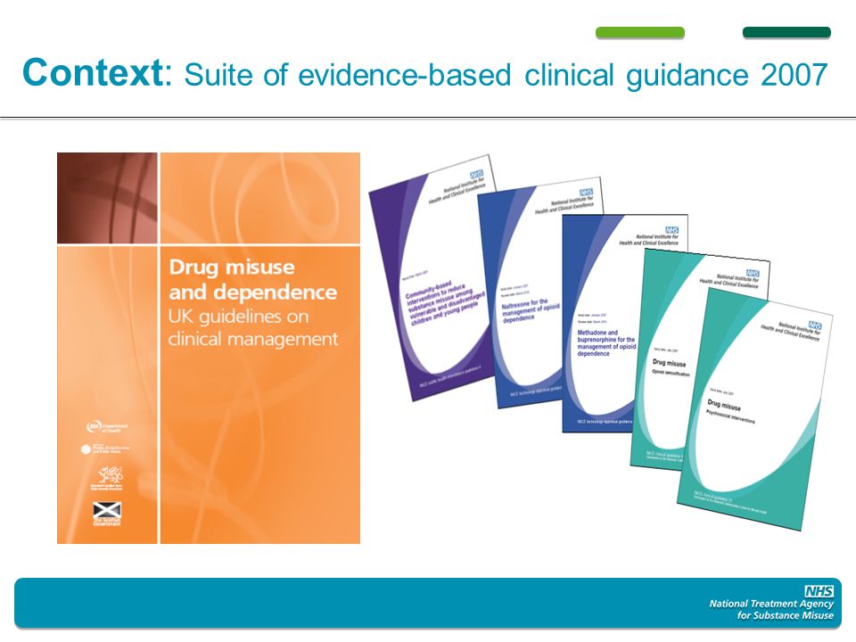 Context: Suite of evidence-based clinical guidance 2007