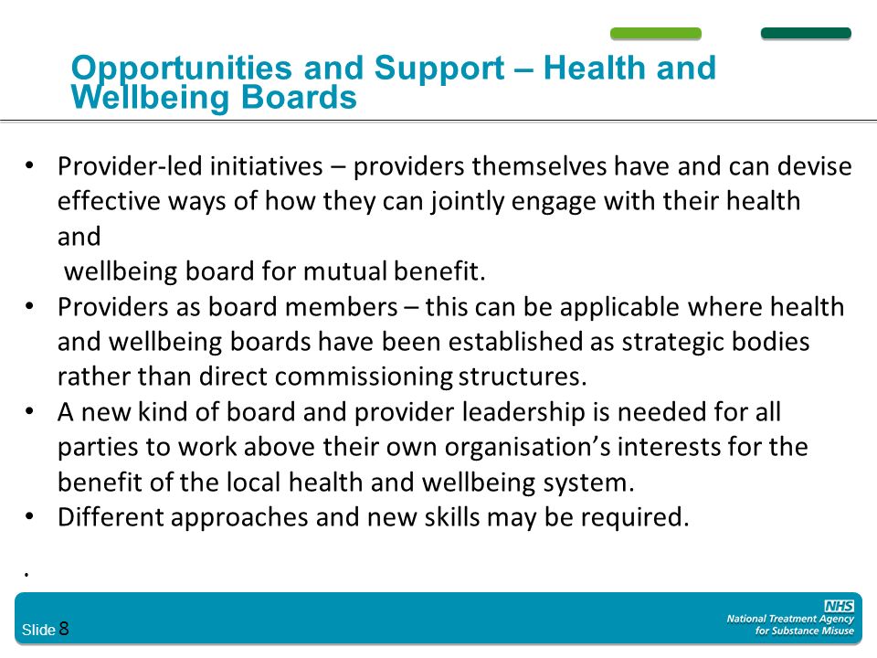 Opportunities and Support – Health and Wellbeing Boards