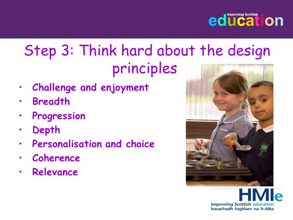 Step 3: Think hard about the design principles