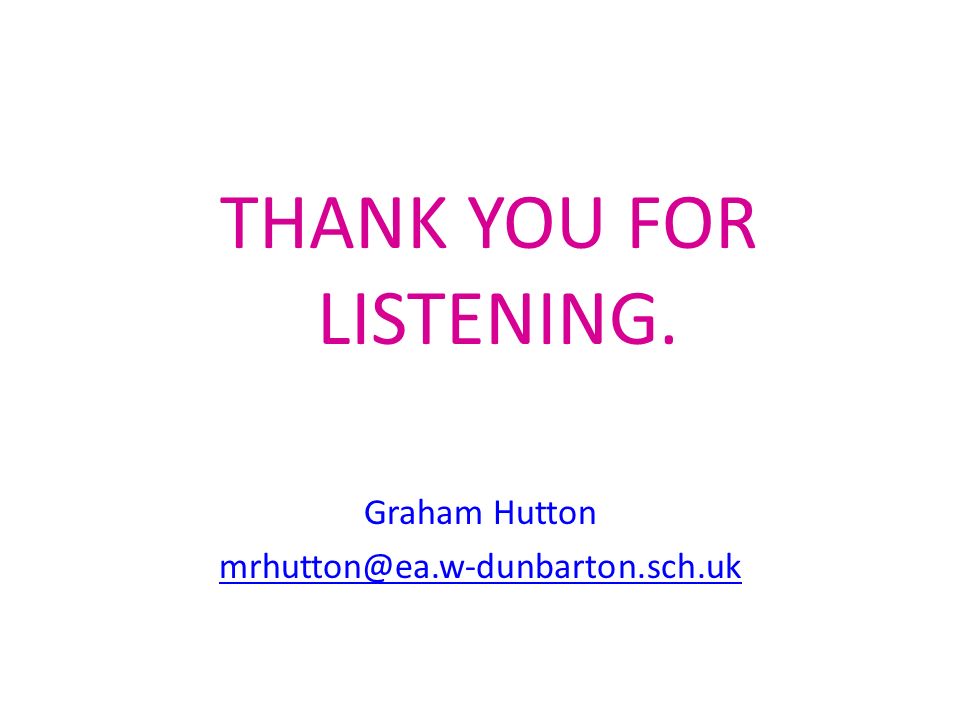 THANK YOU FOR LISTENING.