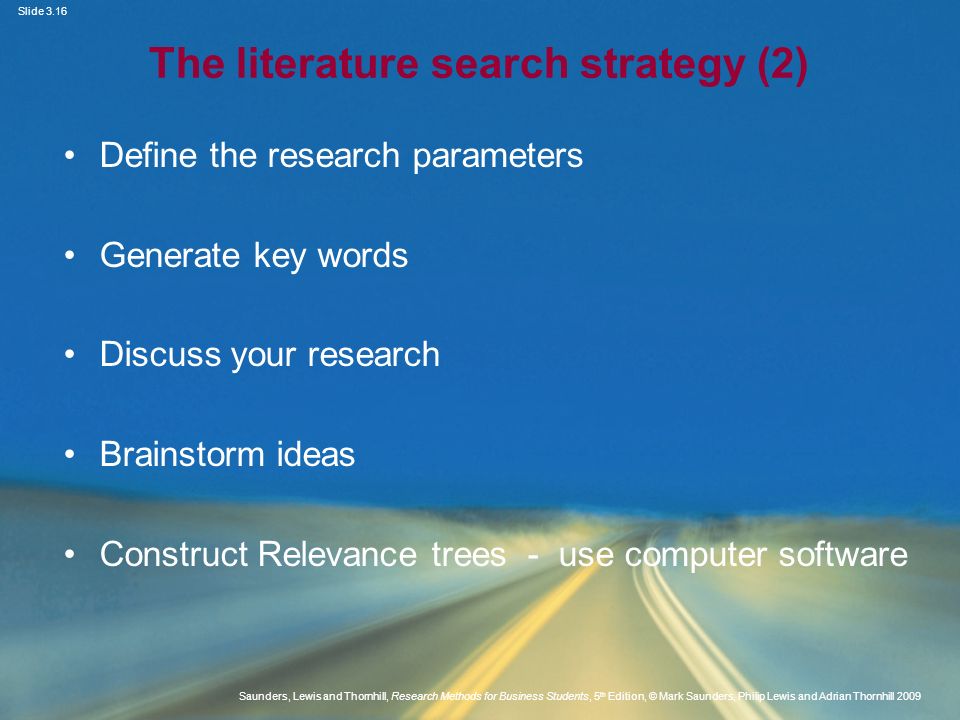 The literature search strategy (2)