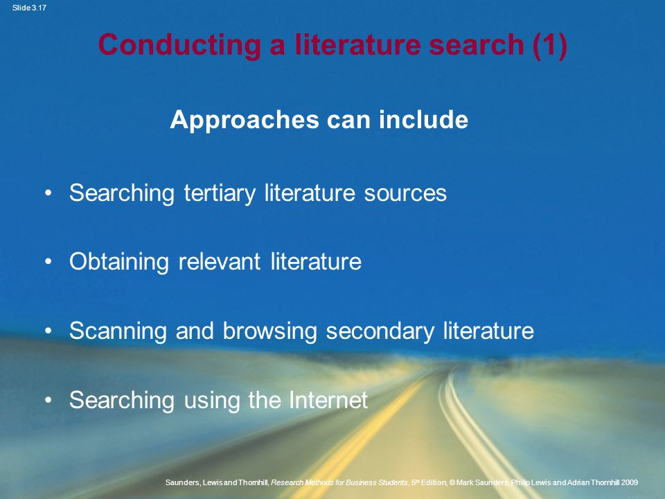 Conducting a literature search (1)