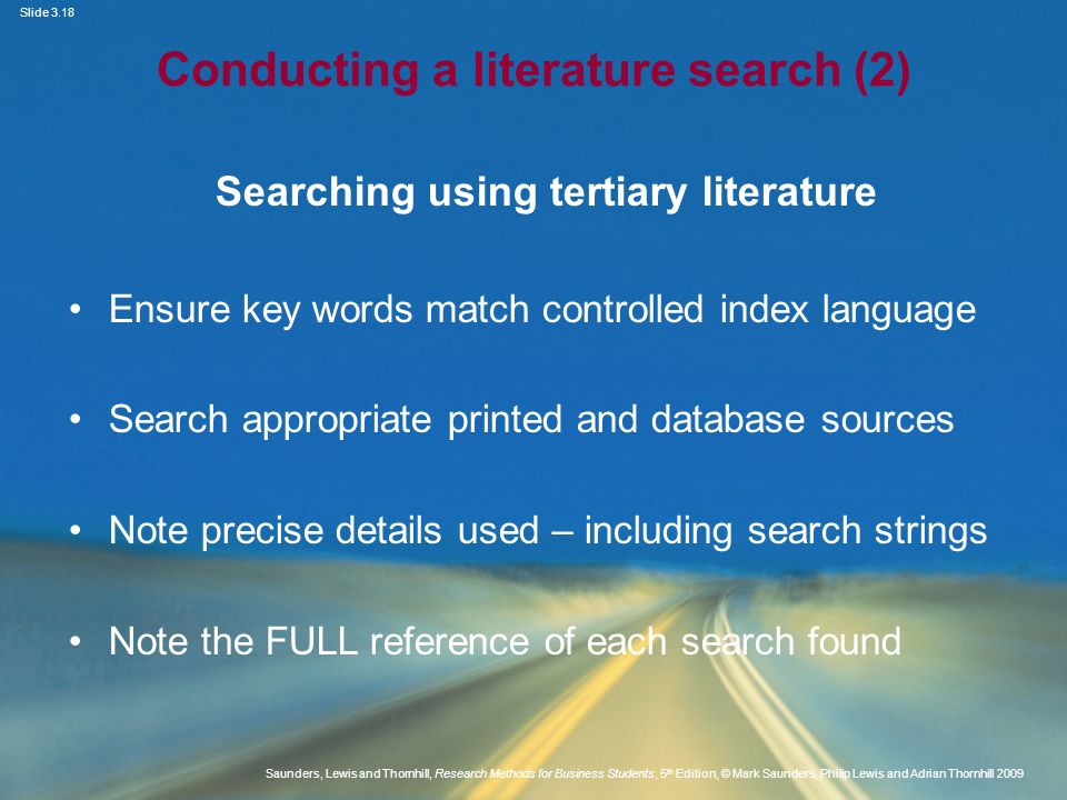 Conducting a literature search (2)