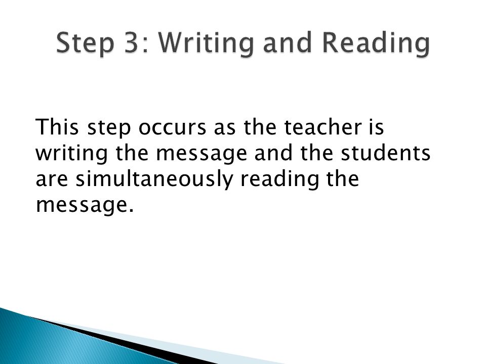 Step 3: Writing and Reading