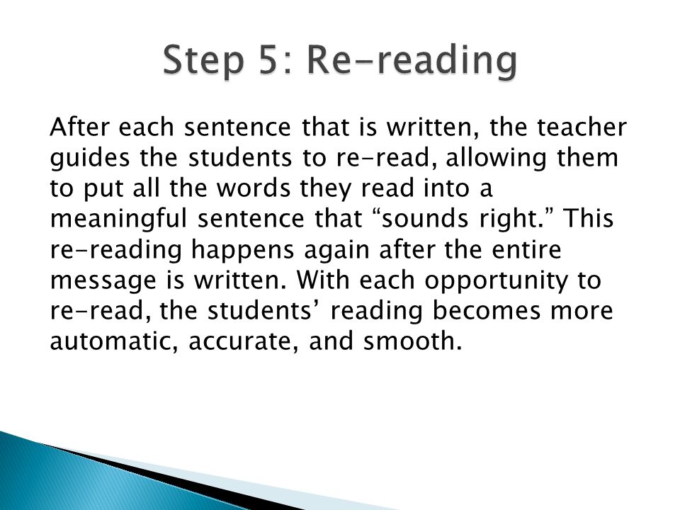 Step 5: Re-reading