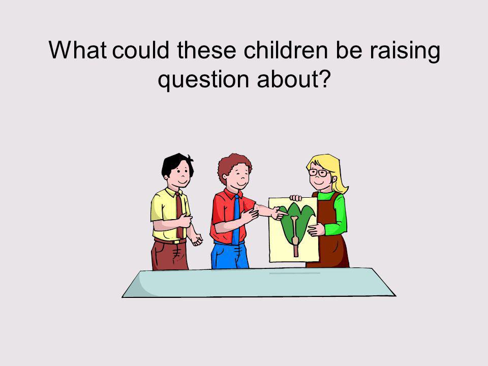 What could these children be raising question about