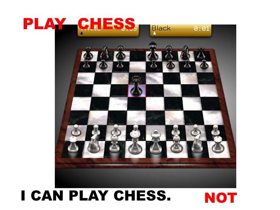 PLAY CHESS I CAN PLAY CHESS. NOT