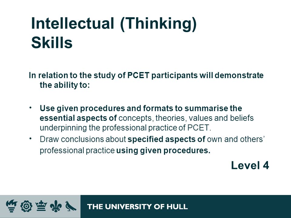 Intellectual (Thinking) Skills