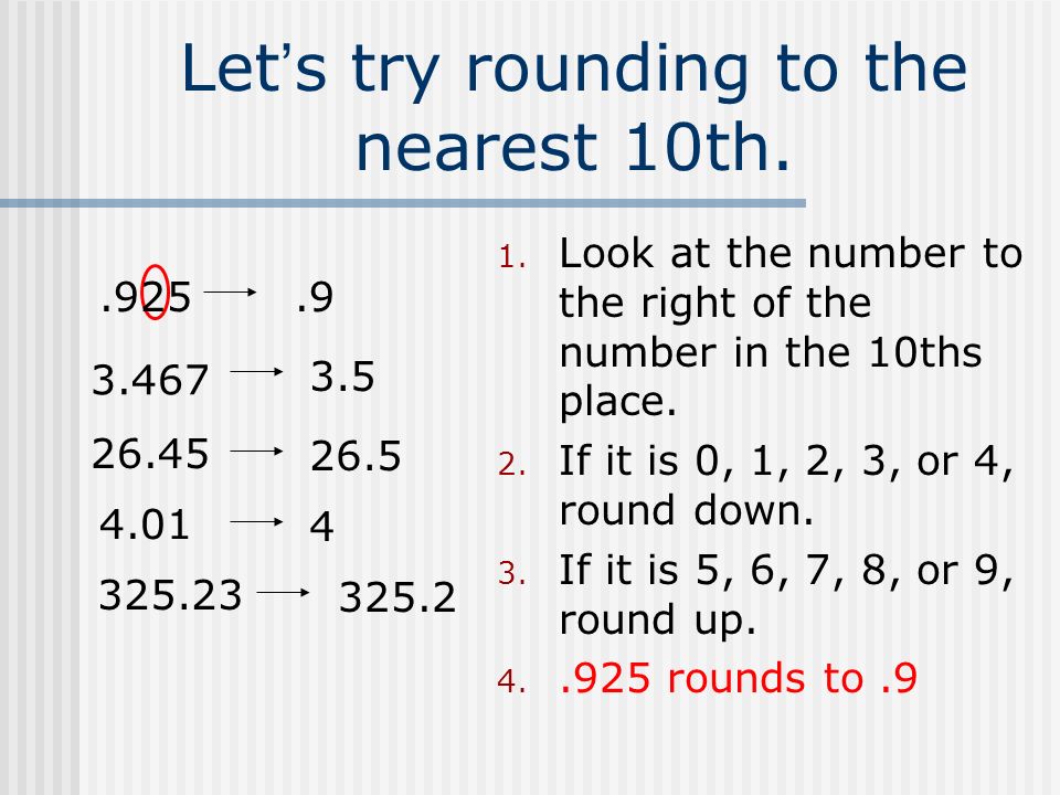 Let’s try rounding to the nearest 10th.