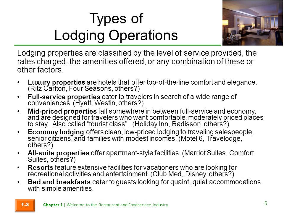 Types of Lodging Operations