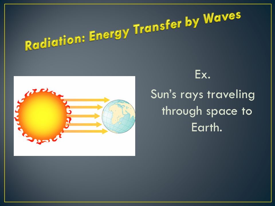 Radiation: Energy Transfer by Waves