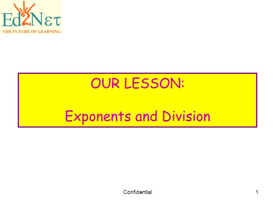 Exponents and Division
