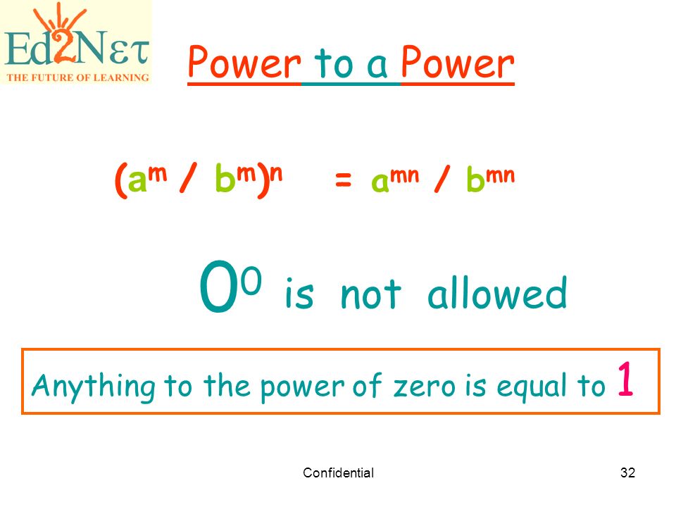 00 Power to a Power is not allowed (am / bm)n = amn / bmn