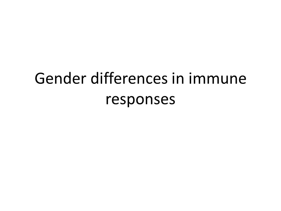 Gender differences in immune responses