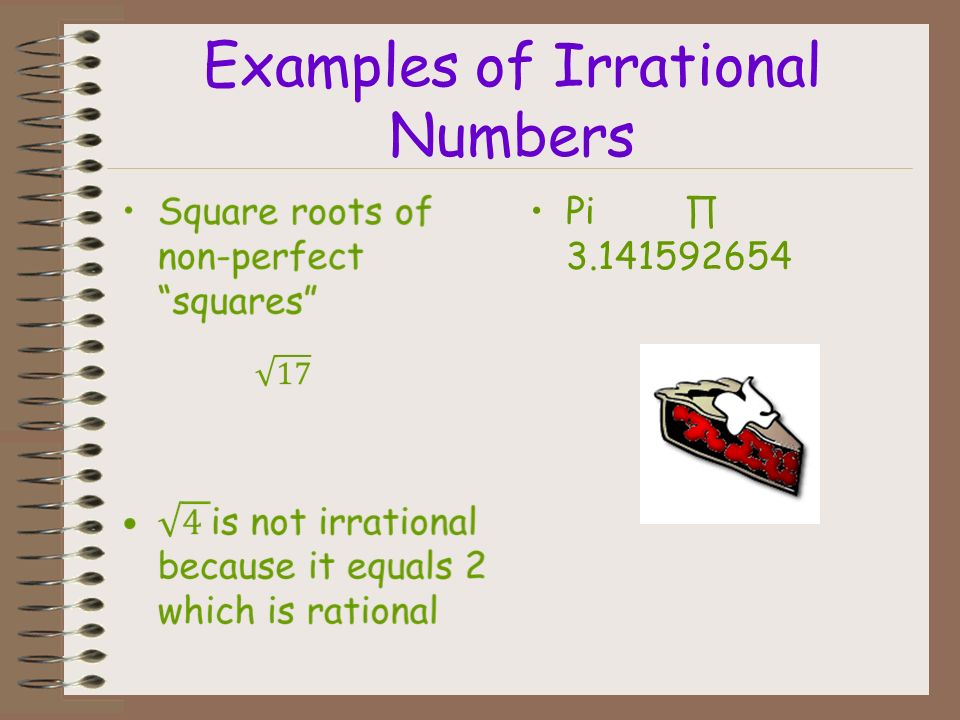 Examples of Irrational Numbers