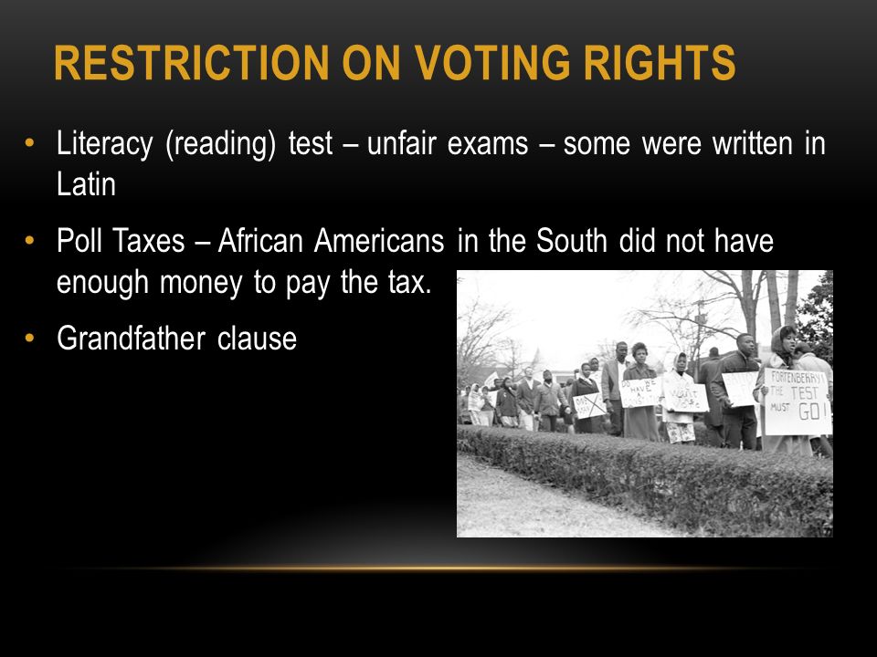 Restriction on Voting Rights