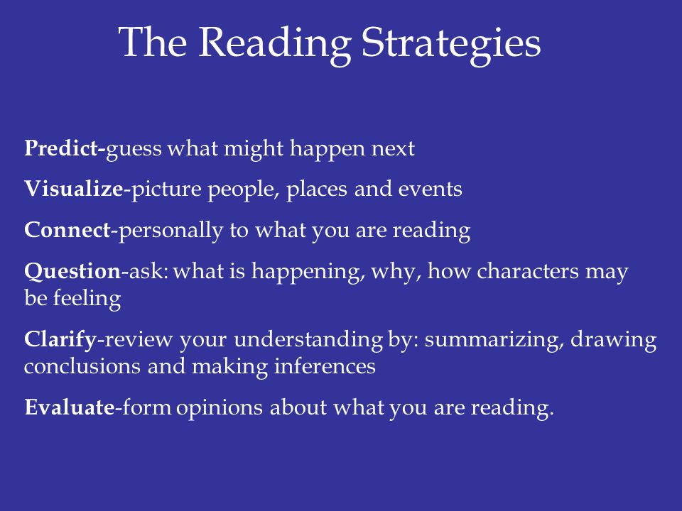 The Reading Strategies