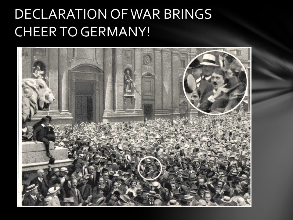 DECLARATION OF WAR BRINGS CHEER TO GERMANY!