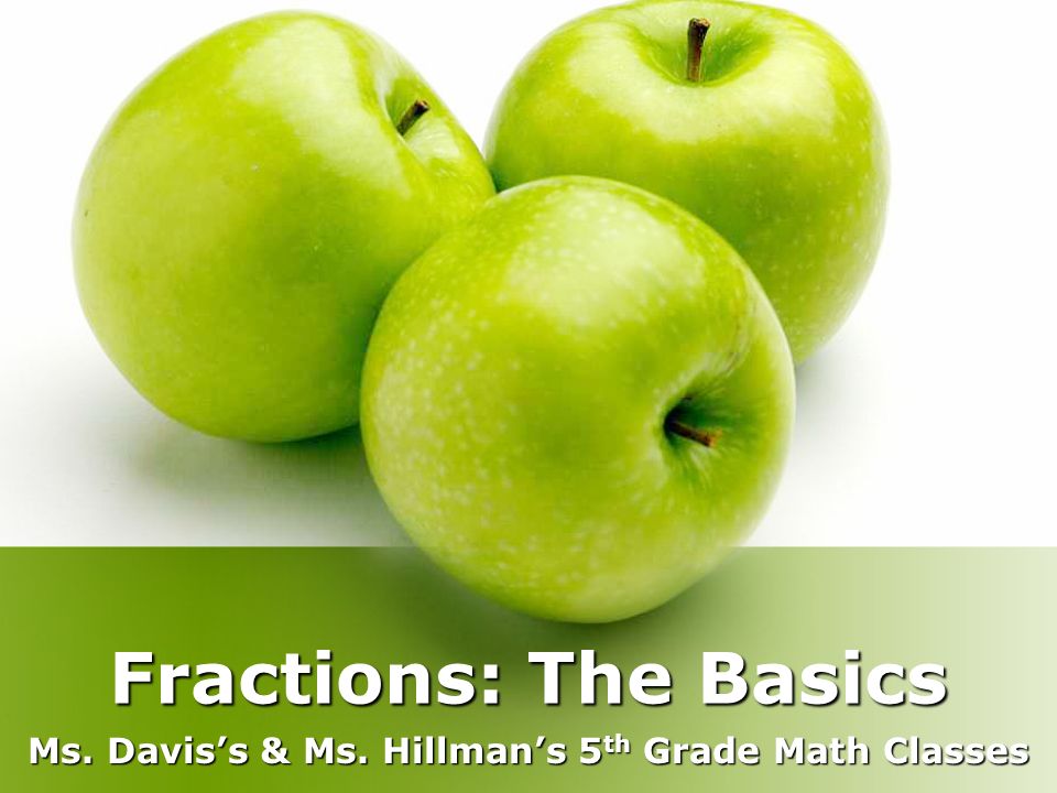 Ms. Davis’s & Ms. Hillman’s 5th Grade Math Classes