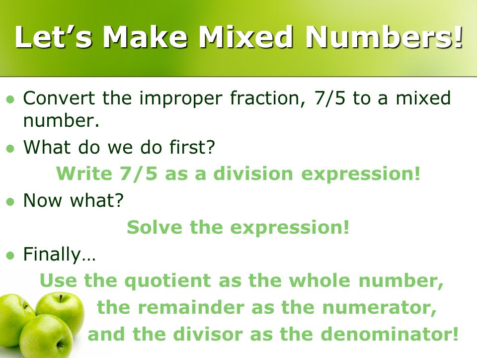 Let’s Make Mixed Numbers!