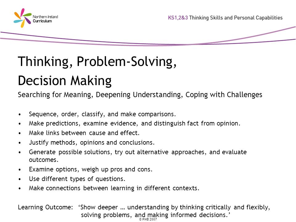 Thinking, Problem-Solving, Decision Making